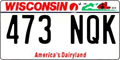 WI license plate 473NQK