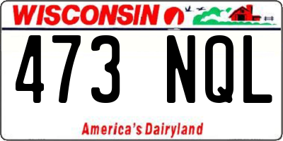 WI license plate 473NQL
