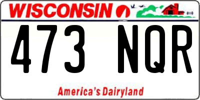 WI license plate 473NQR