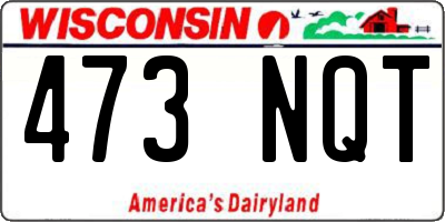 WI license plate 473NQT