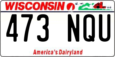 WI license plate 473NQU