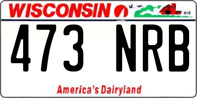 WI license plate 473NRB