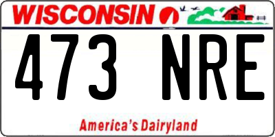 WI license plate 473NRE