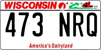 WI license plate 473NRQ