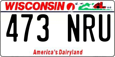 WI license plate 473NRU