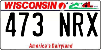 WI license plate 473NRX