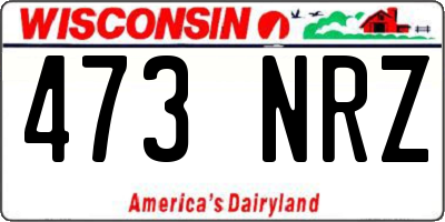 WI license plate 473NRZ