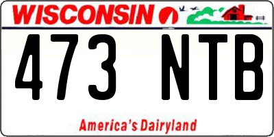 WI license plate 473NTB