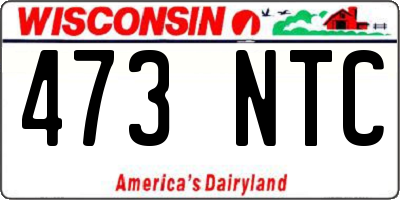 WI license plate 473NTC