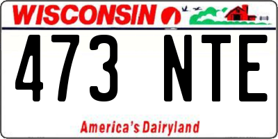 WI license plate 473NTE