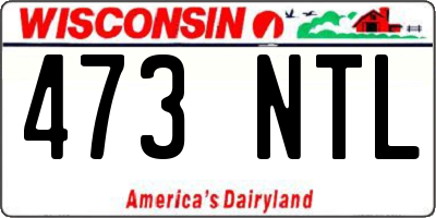 WI license plate 473NTL