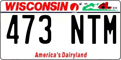 WI license plate 473NTM