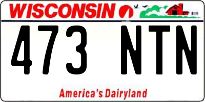 WI license plate 473NTN