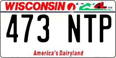 WI license plate 473NTP