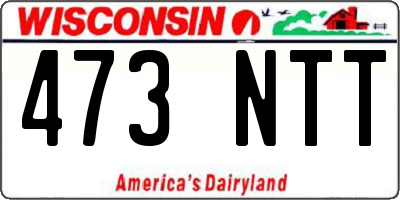 WI license plate 473NTT
