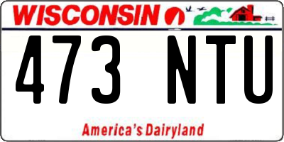 WI license plate 473NTU