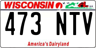 WI license plate 473NTV