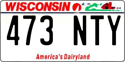 WI license plate 473NTY