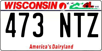 WI license plate 473NTZ