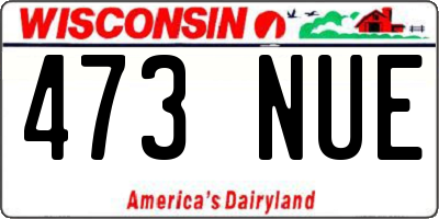 WI license plate 473NUE