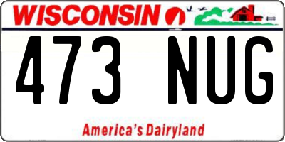 WI license plate 473NUG