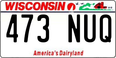 WI license plate 473NUQ