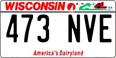 WI license plate 473NVE