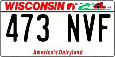 WI license plate 473NVF