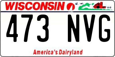 WI license plate 473NVG
