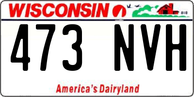 WI license plate 473NVH