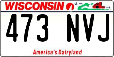 WI license plate 473NVJ