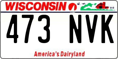 WI license plate 473NVK