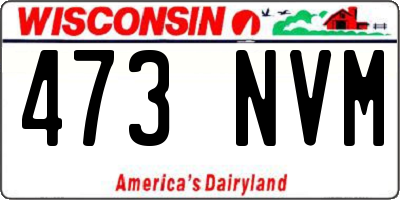WI license plate 473NVM