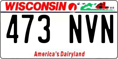WI license plate 473NVN