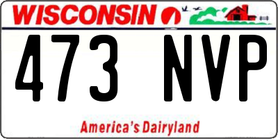 WI license plate 473NVP