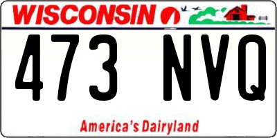 WI license plate 473NVQ