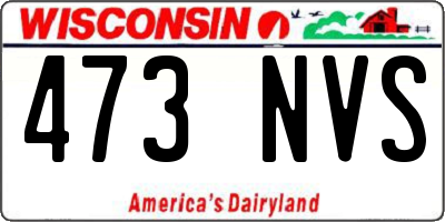 WI license plate 473NVS
