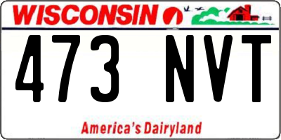 WI license plate 473NVT