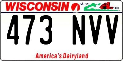 WI license plate 473NVV