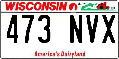WI license plate 473NVX
