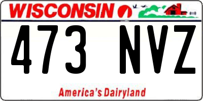 WI license plate 473NVZ
