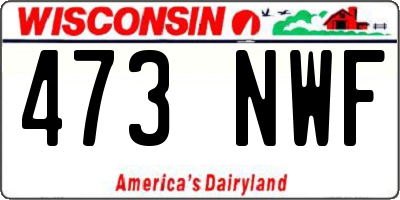 WI license plate 473NWF