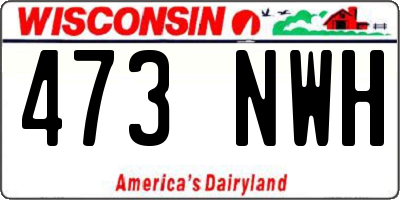 WI license plate 473NWH