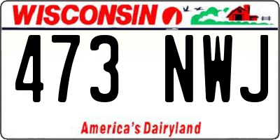 WI license plate 473NWJ