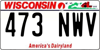WI license plate 473NWV