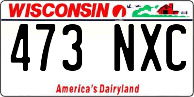 WI license plate 473NXC