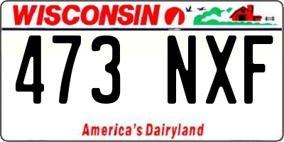 WI license plate 473NXF
