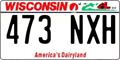 WI license plate 473NXH