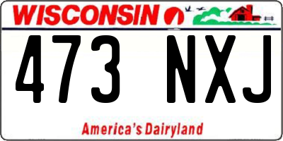 WI license plate 473NXJ