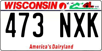 WI license plate 473NXK